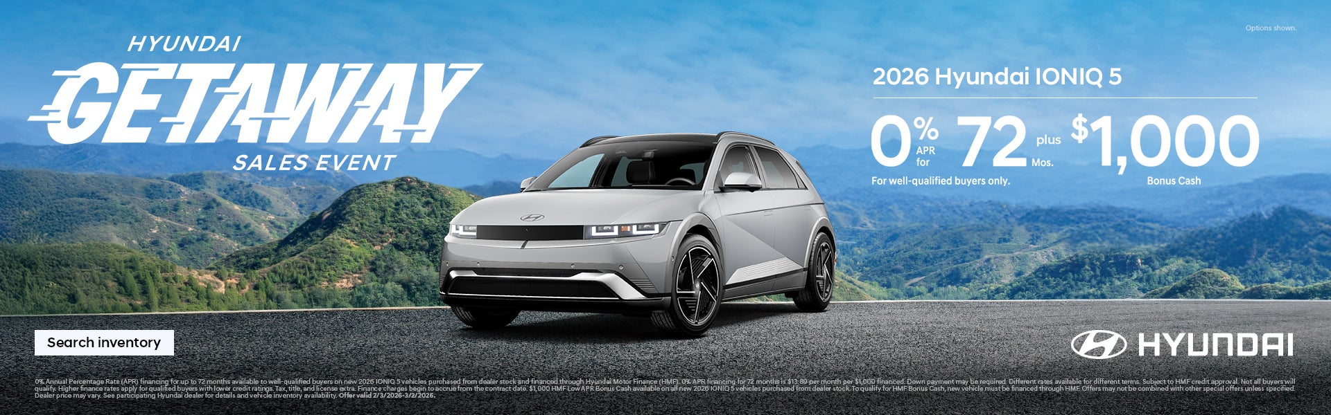 South Hyundai 2026 Getaway Sales Event Offer