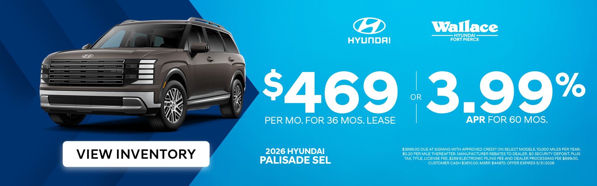 Palisade Special Offer
