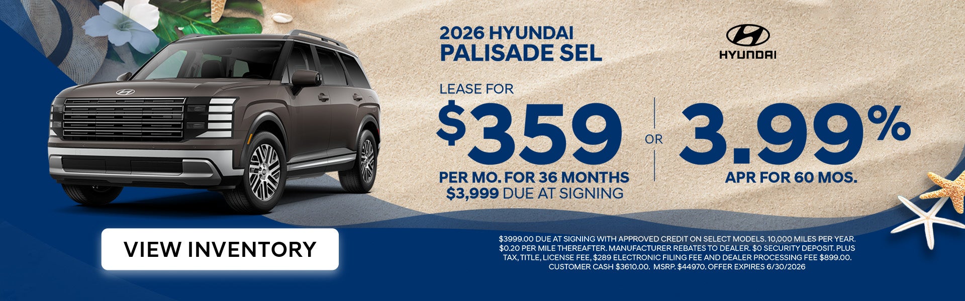 Palisade Special Offer