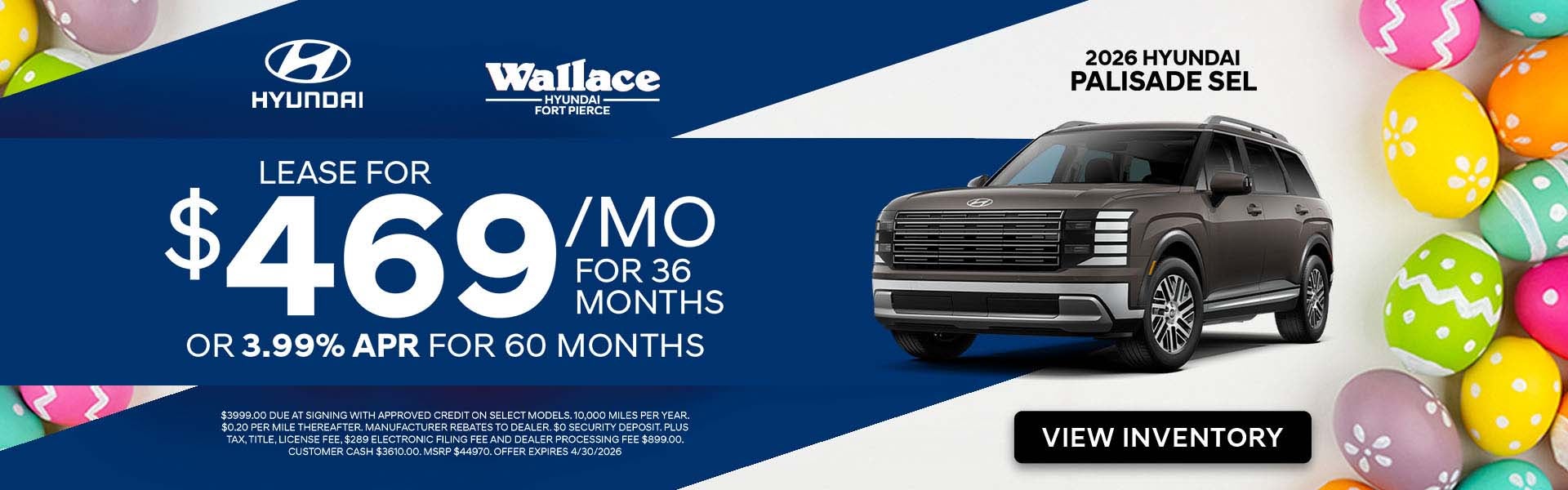 Palisade Special Offer