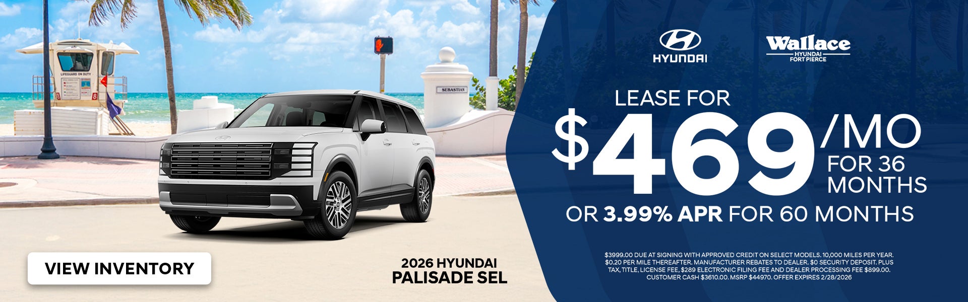 Palisade Special Offer