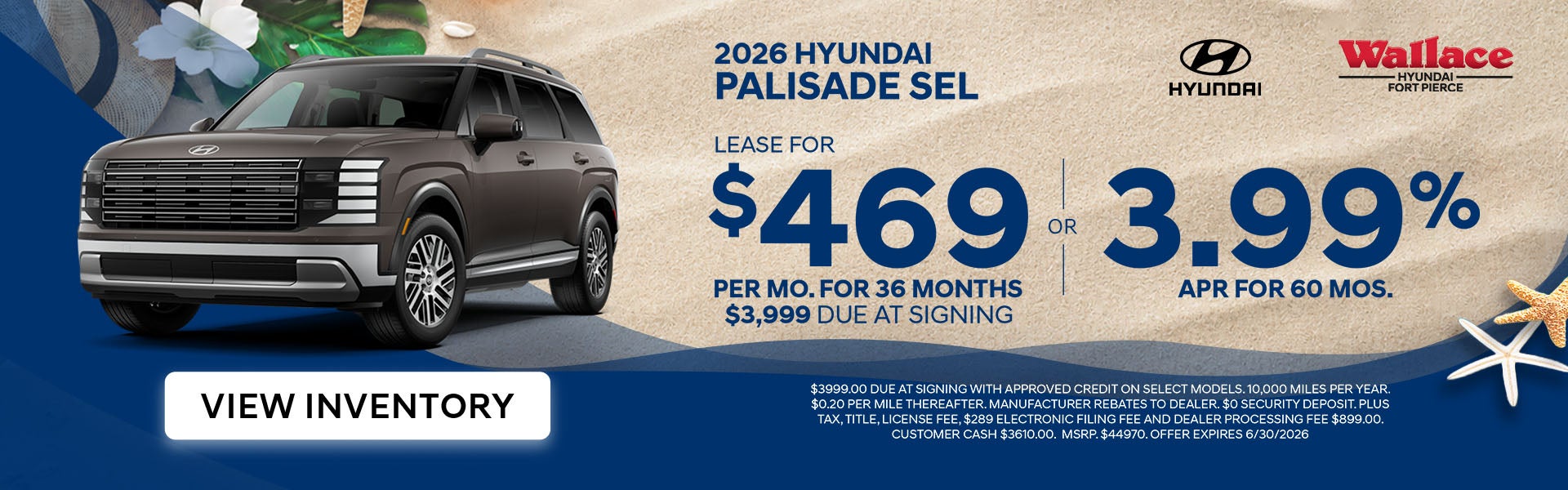 Palisade Special Offer