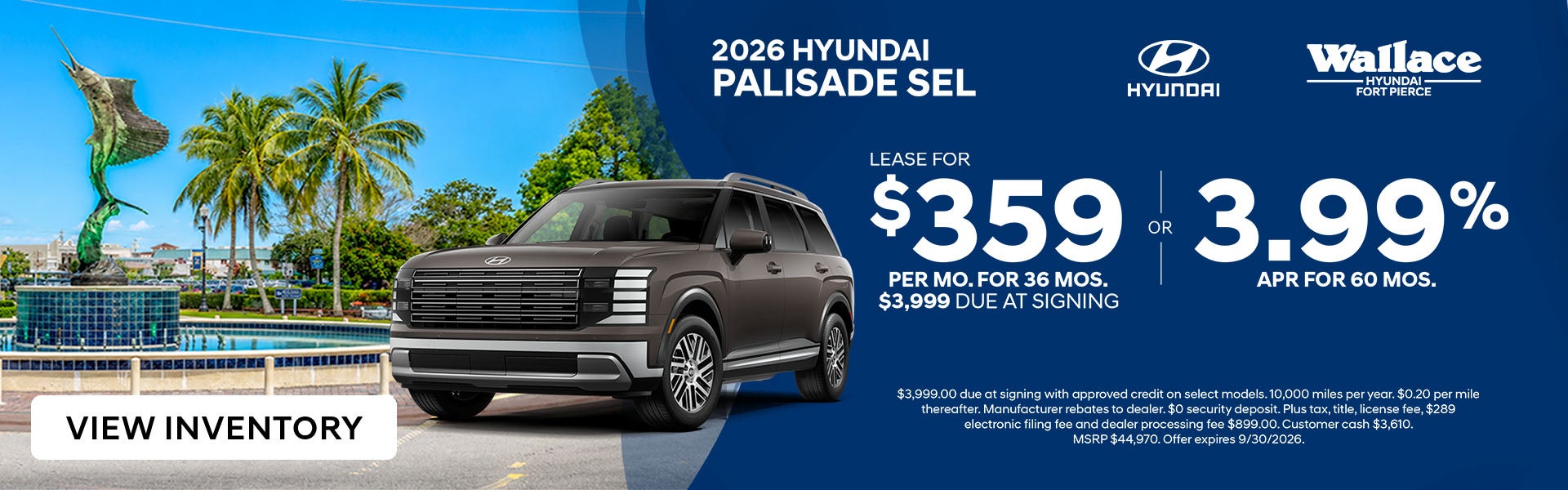 Palisade Special Offer